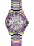 Shop Authentic Guess Lady Frontier Diamonds Silver Dial Multicolor Steel Strap Watch for Women - GW0044L1 - Luxxuri