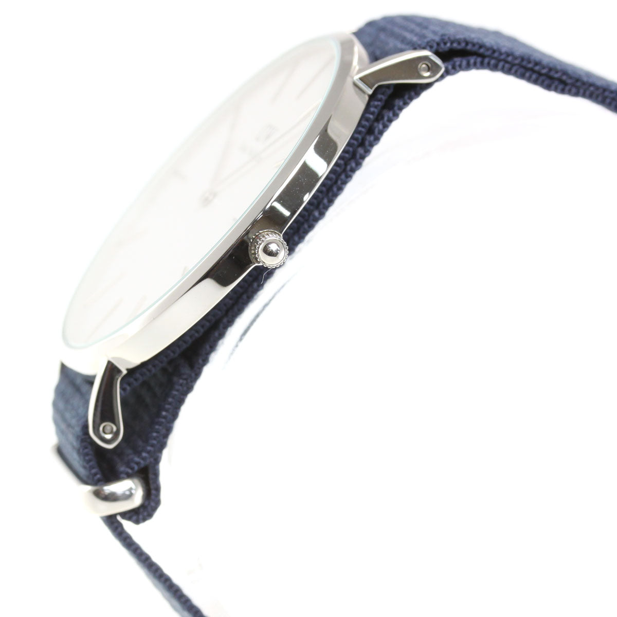 Shop Authentic Daniel Wellington Classic Bayswater White Dial Blue NATO Strap Watch For Men - DW00100276 - Luxxuri