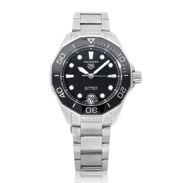 Shop Authentic Tag Heuer Aquaracer Professional 300 Automatic Black Dial Silver Steel Strap Watch for Women - WBP231D.BA0626 - Luxxuri