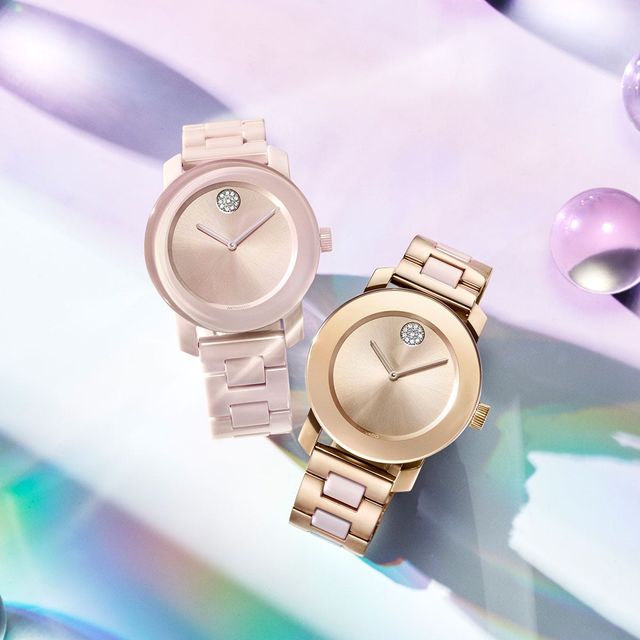 Shop Authentic Movado Bold Rose Gold Dial Two Tone Steel Strap Watch for Women - 3600639 - Luxxuri