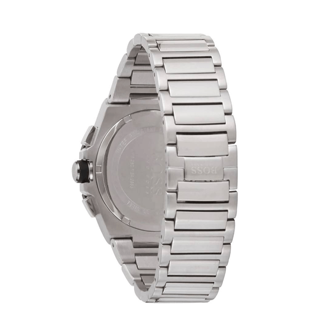 Hugo Boss Supernova Chronograph Black Dial Silver Steel Strap Watch for Men - 1513359