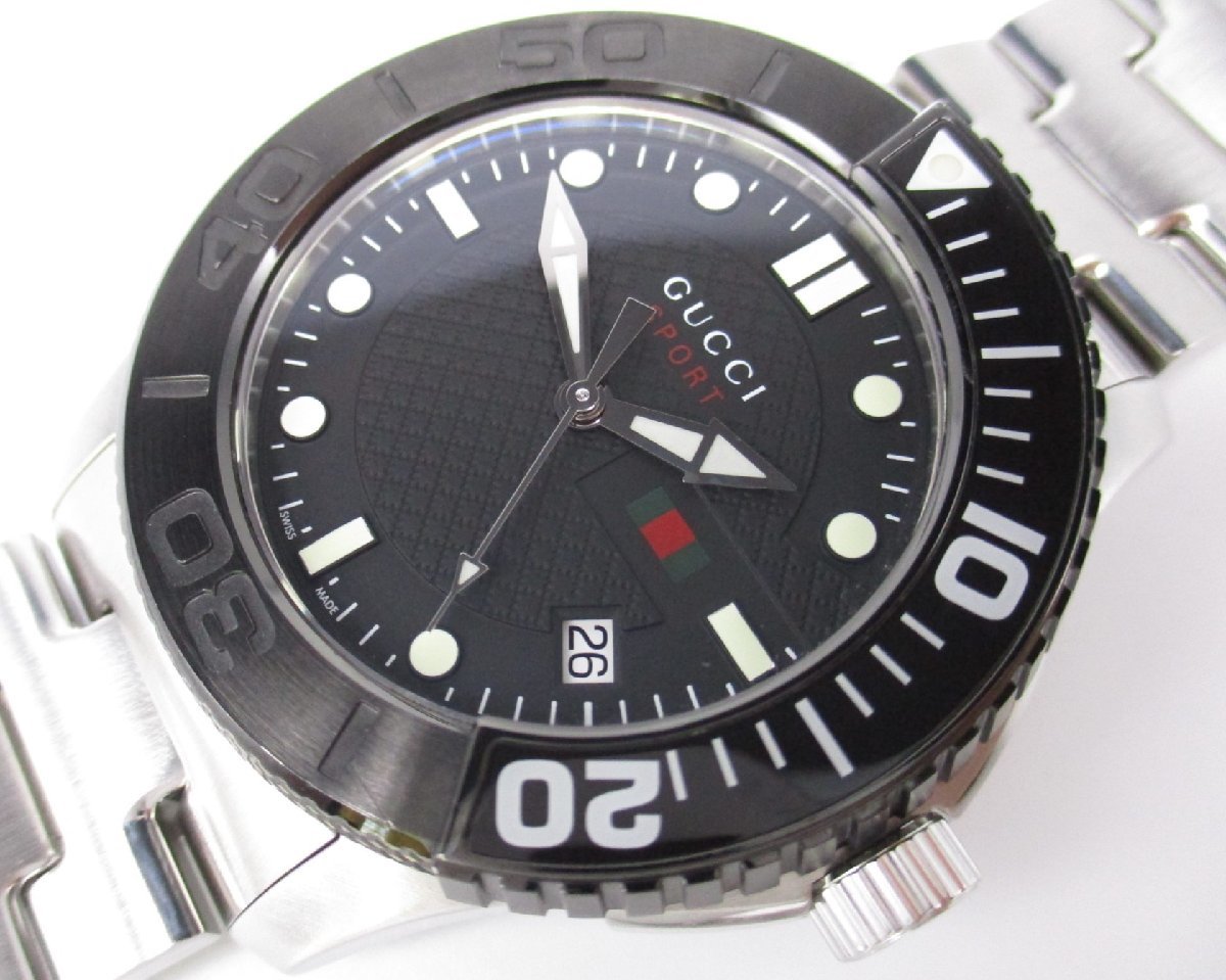 Shop Authentic Gucci G Timeless Black Dial Silver Steel Strap Watch For Men - YA126249 - Luxxuri