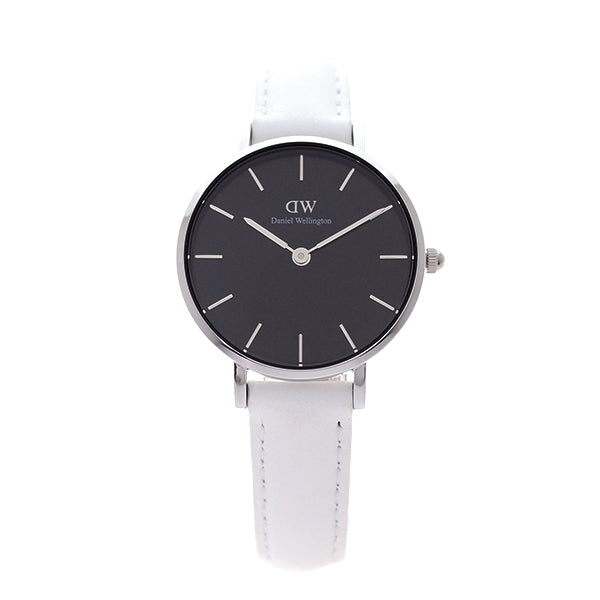 Shop Authentic Daniel Wellington Classic Petite Bondi Black Dial White Leather Strap Watch for Women - DW00100286 - Luxxuri