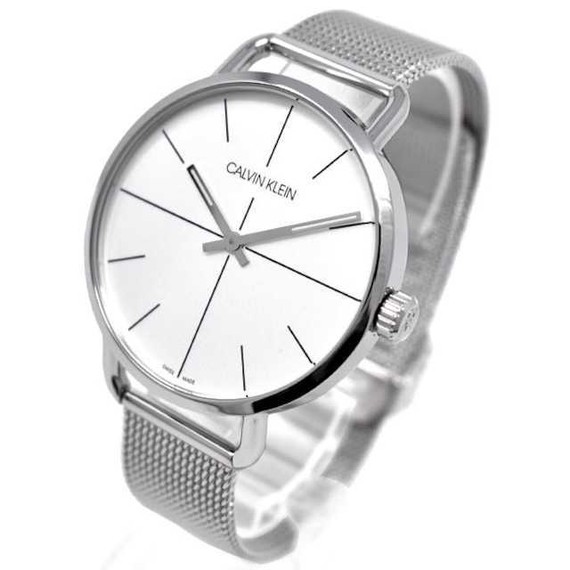 Shop Authentic Calvin Klein Even Quartz White Dial Silver Steel Strap Watch for Women - K7B21126 - Luxxuri