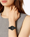 Shop Authentic Emporio Armani Gianni T Bar All Black Diamond Dial Watch For Women - AR11245 - Luxxuri