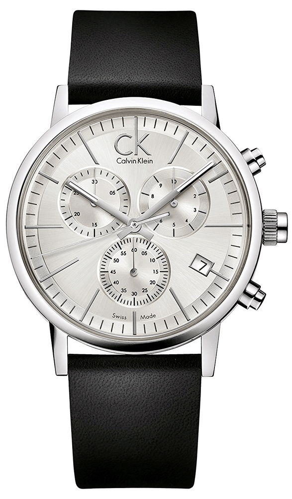 Shop Authentic Calvin Klein Post Minimal White Dial Black Leather Strap Watch for Men - K7627120 - Luxxuri