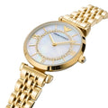 Shop Authentic Emporio Armani Gianni T Bar White Mother of Pearl Dial Gold Steel Strap Watch For Women - AR1907 - Luxxuri