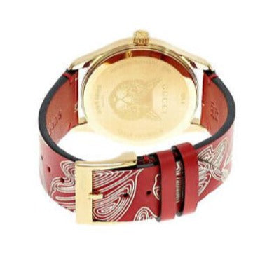Shop Authentic Gucci G Timeless Quartz Red Dial Red Leather Strap Watch For Women - YA1264054 - Luxxuri