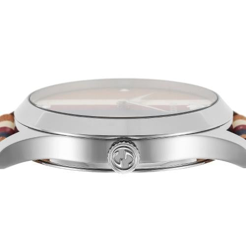 Shop Authentic Gucci G Timeless Quartz Brown Dial Brown Leather Strap Watch For Men - YA1264078 - Luxxuri