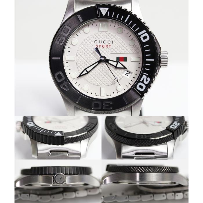 Shop Authentic Gucci G Timeless Sport White Dial Silver Steel Strap Watch For Men - YA126250 - Luxxuri