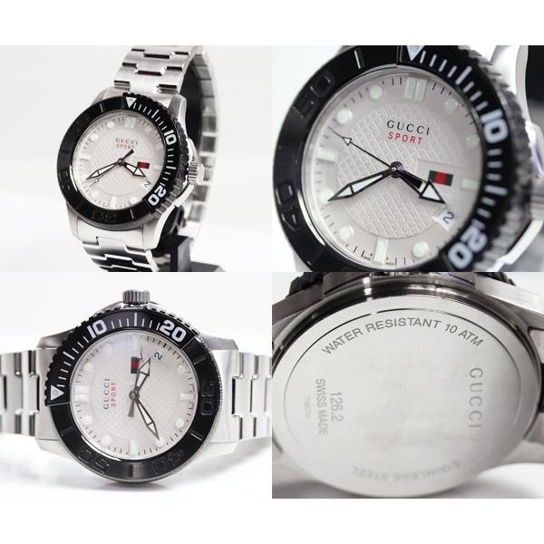 Shop Authentic Gucci G Timeless Sport White Dial Silver Steel Strap Watch For Men - YA126250 - Luxxuri