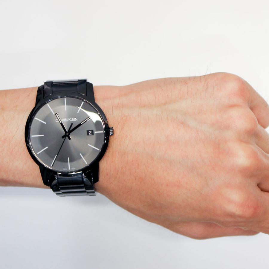 Shop Authentic Calvin Klein City Quartz Black Dial Black Steel Strap Watch for Men - K2G2G4B1 - Luxxuri