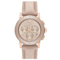 Shop Authentic Burberry The City Chronograph Rose Gold Dial Beige Leather Strap Watch For Women - BU9702 - Luxxuri