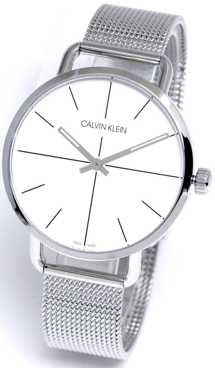 Shop Authentic Calvin Klein Even Quartz White Dial Silver Steel Strap Watch for Women - K7B21126 - Luxxuri