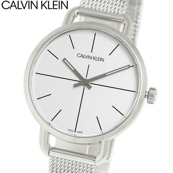 Shop Authentic Calvin Klein Even White Dial Silver Mesh Bracelet Watch for Women - K7B23126 - Luxxuri