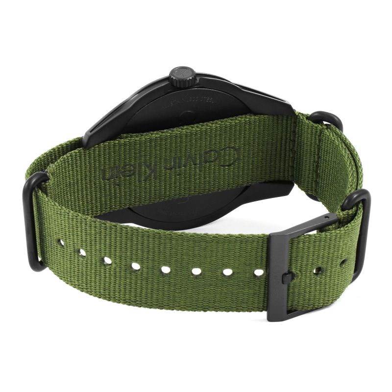 Shop Authentic Calvin Klein Tone Green Dial Green NATO Strap Watch for Men - K7K514WL - Luxxuri