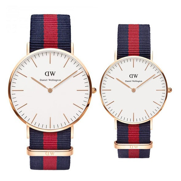 Shop Authentic Daniel Wellington Classic Oxford White Dial Two Tone NATO Strap Watch For Women - DW00100029 - Luxxuri