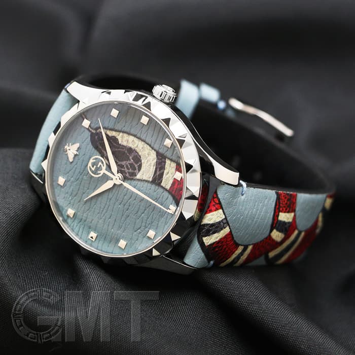 Shop Authentic Gucci G Timeless Quartz Blue Dial Blue Leather Strap Watch For Men - YA1264080 - Luxxuri