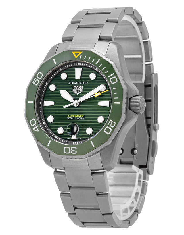 Shop Authentic Tag Heuer Aquaracer Professional 300 Automatic Green Dial Silver Steel Strap Watch for Men - WBP208B.BF0631 - Luxxuri