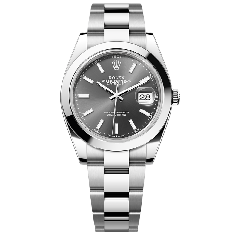 Shop Authentic Rolex Datejust 41 Oyster Grey Dial Oystersteel Strap Watch for Men - M126300-0007 - Luxxuri