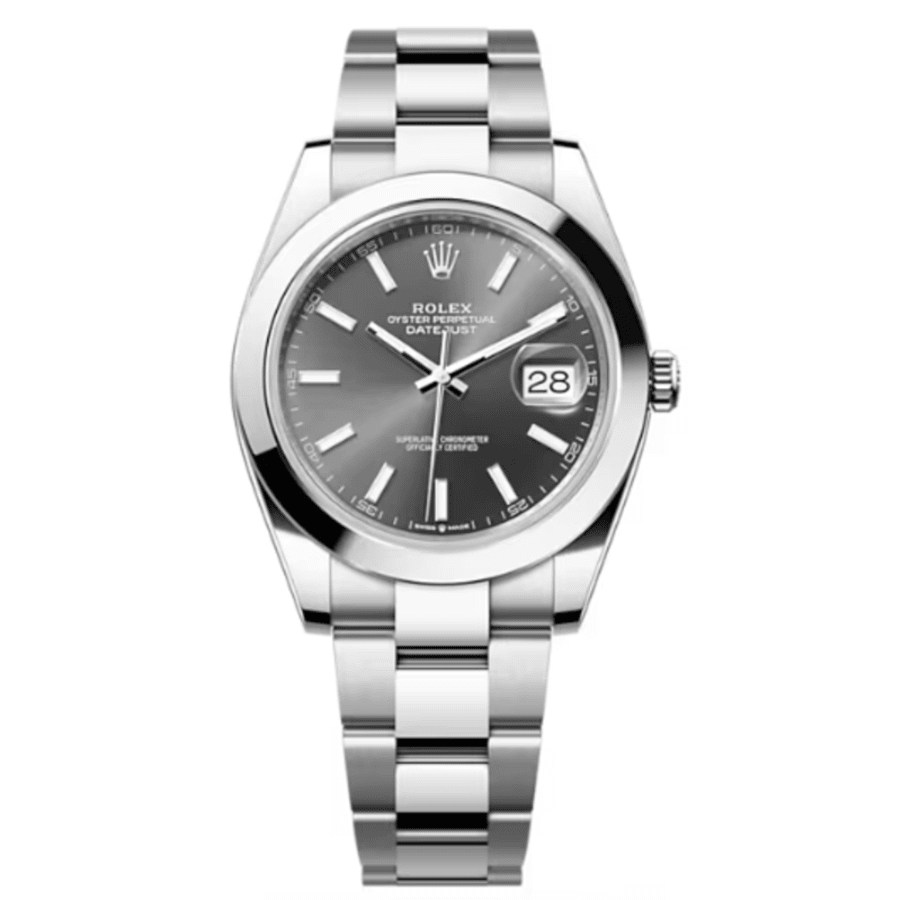 Shop Authentic Rolex Datejust 41 Oyster Grey Dial Oystersteel Strap Watch for Men - M126300-0007 - Luxxuri