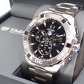 Shop Authentic Tag Heuer Aquaracer Chronograph Black Dial Silver Steel Strap Watch for Men - CAY1110.BA0927 - Luxxuri