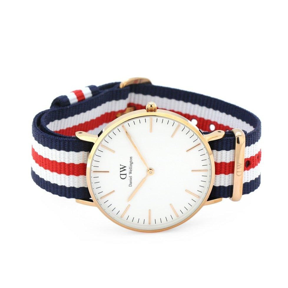 Shop Authentic Daniel Wellington Classic Canterbury White Dial Two Tone NATO Strap Watch For Women - DW00100030 - Luxxuri