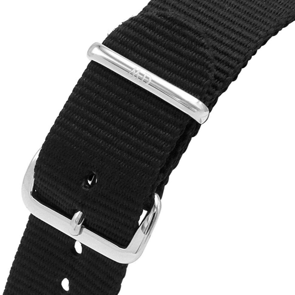 Shop Authentic Daniel Wellington Classic Cornwall Black Dial Black Nylon Strap Watch For Women - DW00100149 - Luxxuri