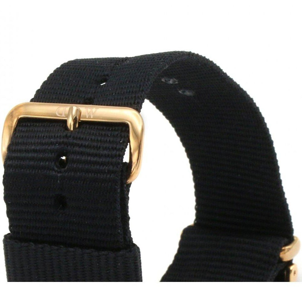 Shop Authentic Daniel Wellington Classic Cornwall White Dial Black Nylon Strap Watch For Men - DW00100257 - Luxxuri