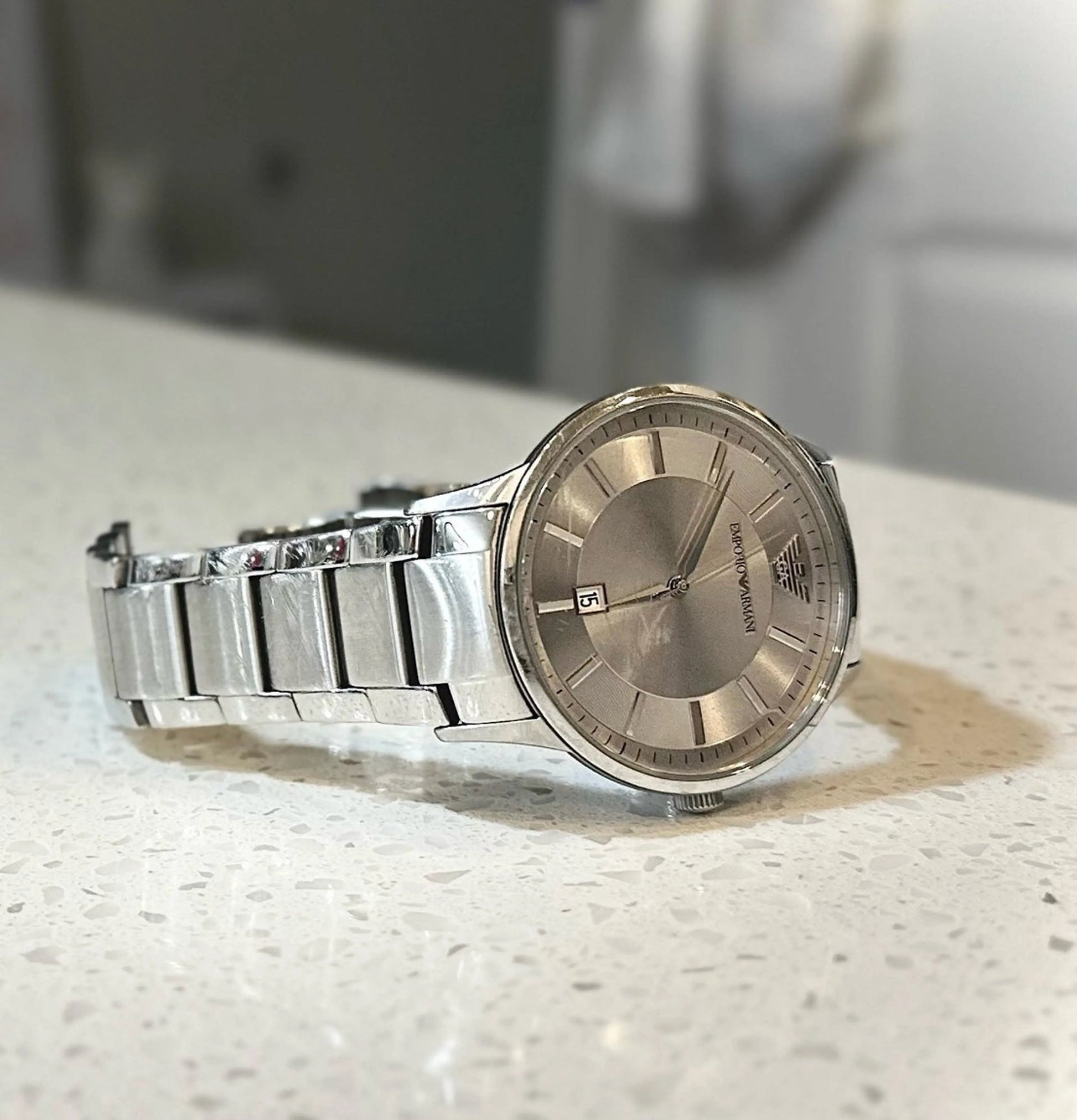 Shop Authentic Emporio Armani Classic Quartz Silver Dial Silver Steel Strap Watch For Men - AR2478 - Luxxuri