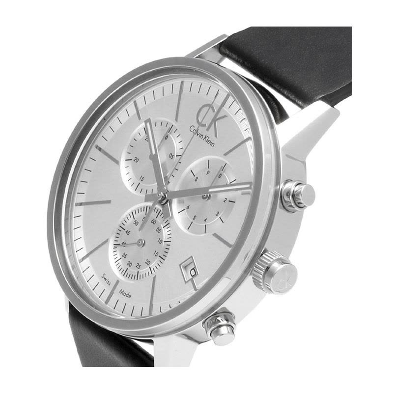 Shop Authentic Calvin Klein Post Minimal White Dial Black Leather Strap Watch for Men - K7627120 - Luxxuri