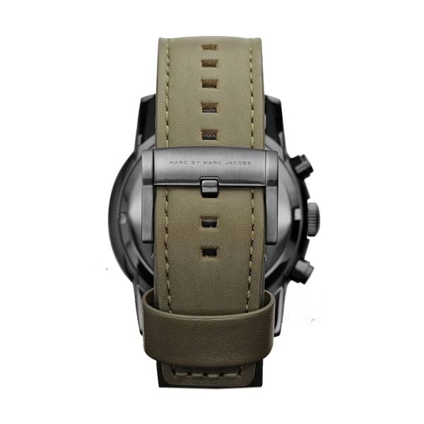 Shop Authentic Marc Jacobs Larry Chronograph Black Dial Grey Leather Strap Watch for Men - MBM5034 - Luxxuri