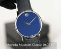 Shop Authentic Movado Museum Classic Blue Dial Black Leather Strap Watch for Men - 0607197 - Luxxuri