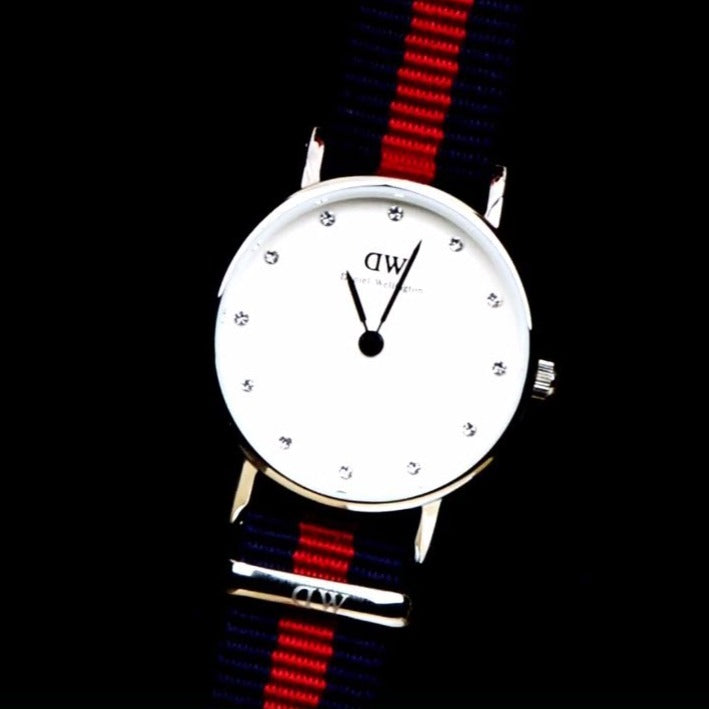 Shop Authentic Daniel Wellington Classy Oxford White Dial Two Tone Nylon Strap Watch For Women - DW00100072 - Luxxuri