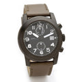 Shop Authentic Marc Jacobs Larry Chronograph Black Dial Grey Leather Strap Watch for Men - MBM5034 - Luxxuri