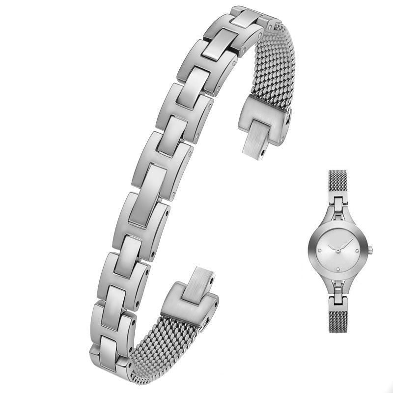 Shop Authentic Emporio Armani Quartz Silver Dial Silver Steel Strap Watch For Women - AR7361 - Luxxuri