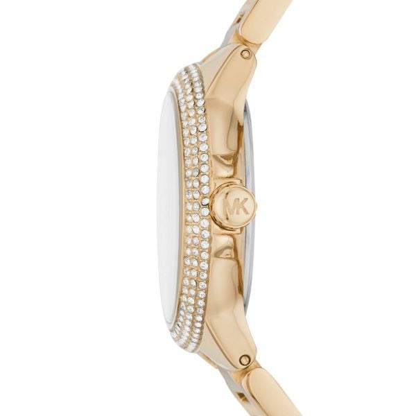 Shop Authentic Michael Kors Mini Camille Chronograph White Dial Rose Gold Steel Strap Watch For Women - MK6844 - Luxxuri