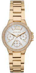 Shop Authentic Michael Kors Mini Camille Chronograph White Dial Rose Gold Steel Strap Watch For Women - MK6844 - Luxxuri