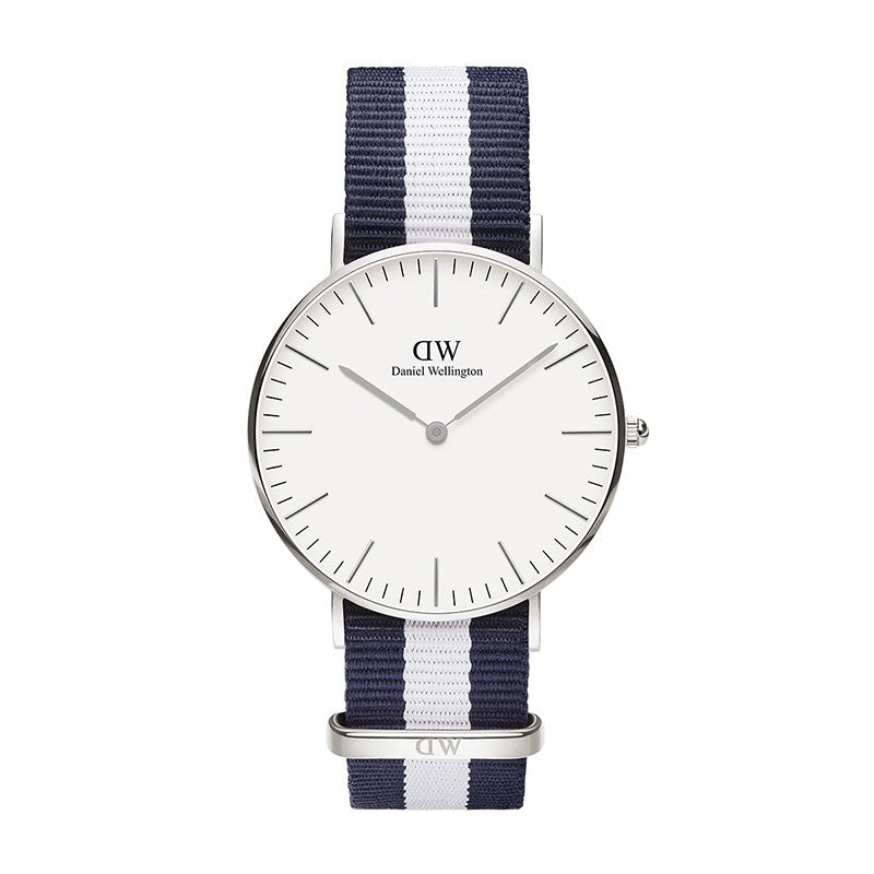 Shop Authentic Daniel Wellington Classic Glasgow White Dial Two Tone NATO Strap Unisex Watch - DW00100047 - Luxxuri