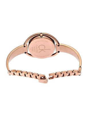Shop Authentic Calvin Klein Impetuos Silver Dial Rose Gold Steel Strap Watch for Women - K4F2N616 - Luxxuri