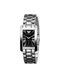 Shop Authentic Emporio Armani Classic Black Dial Silver Stainless Steel Watch For Women - AR0157 - Luxxuri