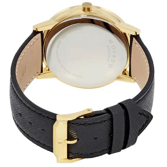 Shop Authentic Movado Museum Classic Quartz Black Dial Black Leather Strap Watch for Men - 0607195 - Luxxuri