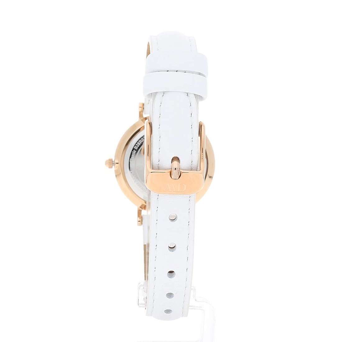 Shop Authentic Daniel Wellington Classic Petite Bondi Black Dial White Leather Strap Watch For Women - DW00100285 - Luxxuri