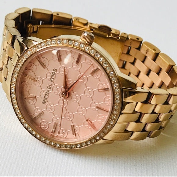 Shop Authentic Michael Kors Argyle Quartz Rose Gold Dial Rose Gold Steel Strap Watch For Women - MK3156 - Luxxuri