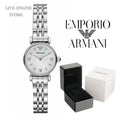 Shop Authentic Emporio Armani Gianni White Dial Silver Steel Strap Watch For Women - AR1763 - Luxxuri