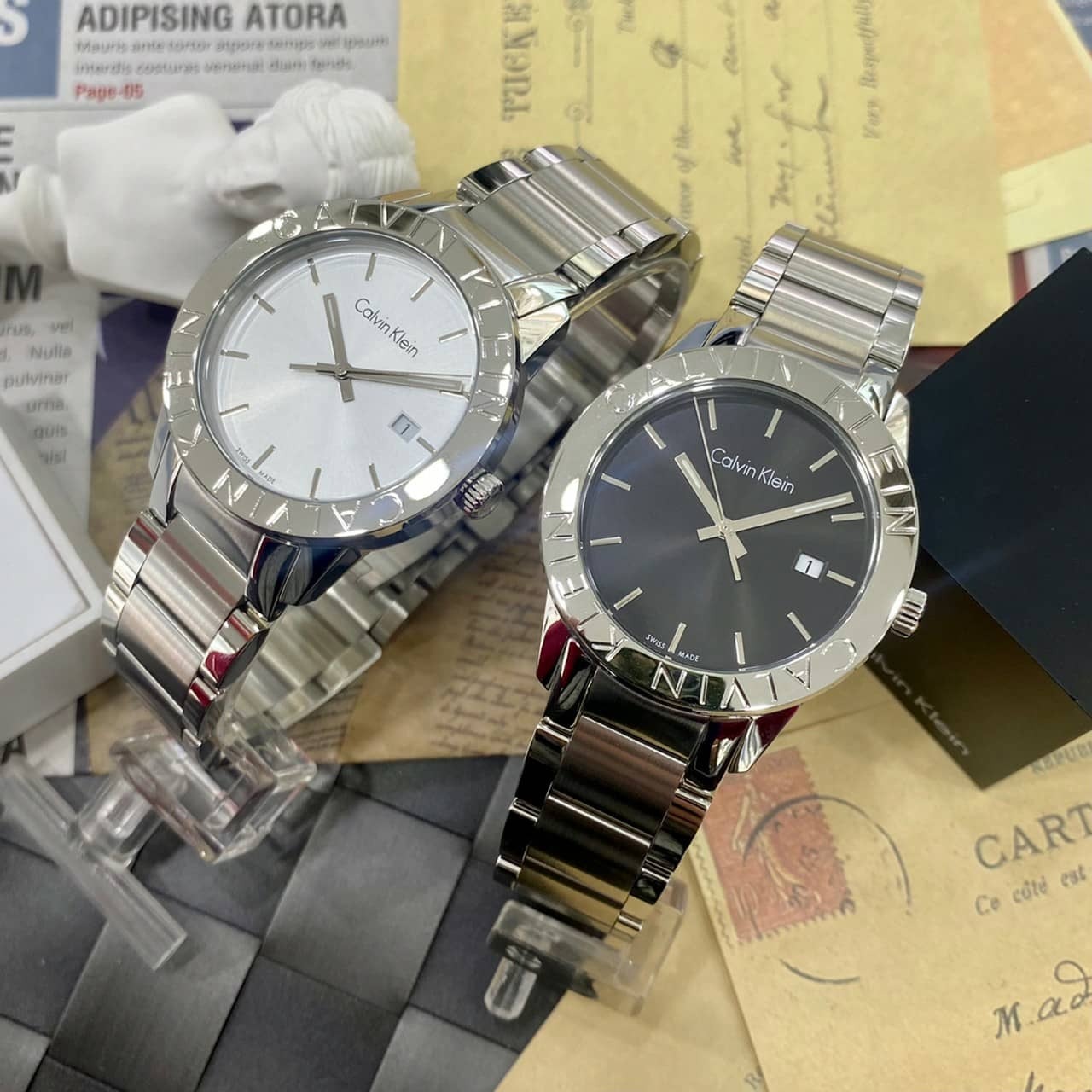 Shop Authentic Calvin Klein Steady Silver Dial Silver Steel Strap Watch for Women - K7Q21146 - Luxxuri