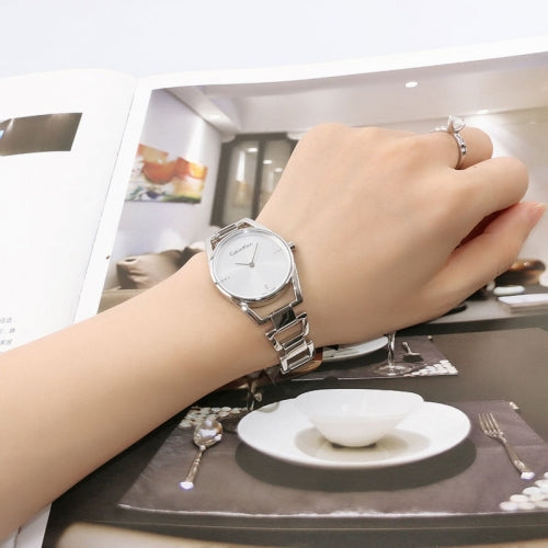 Shop Authentic Calvin Klein Dainty Diamonds Silver Dial Sliver Steel Strap Watch for Women - K7L2314T - Luxxuri