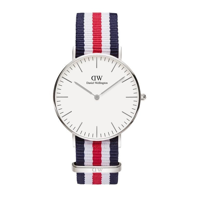 Shop Authentic Daniel Wellington Classic Canterbury White Dial Two Tone NATO Strap Watch For Women - DW00100051 - Luxxuri