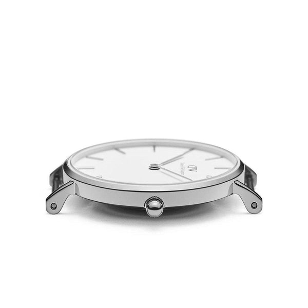 Shop Authentic Daniel Wellington Classic Petite Cornwall White Dial Black NATO Strap Watch For Women - DW00100254 - Luxxuri