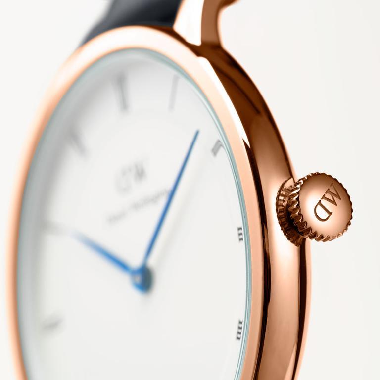 Shop Authentic Daniel Wellington Dapper York White Dial Brown Leather Strap Watch For Women - DW00100093 - Luxxuri